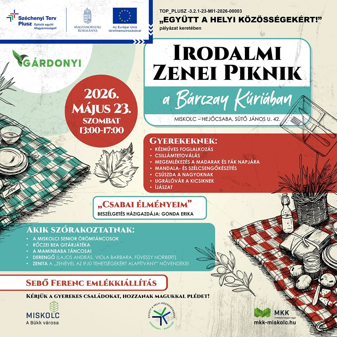 Irodalmi zenei piknik Hejőcsabán. Forrás: PH