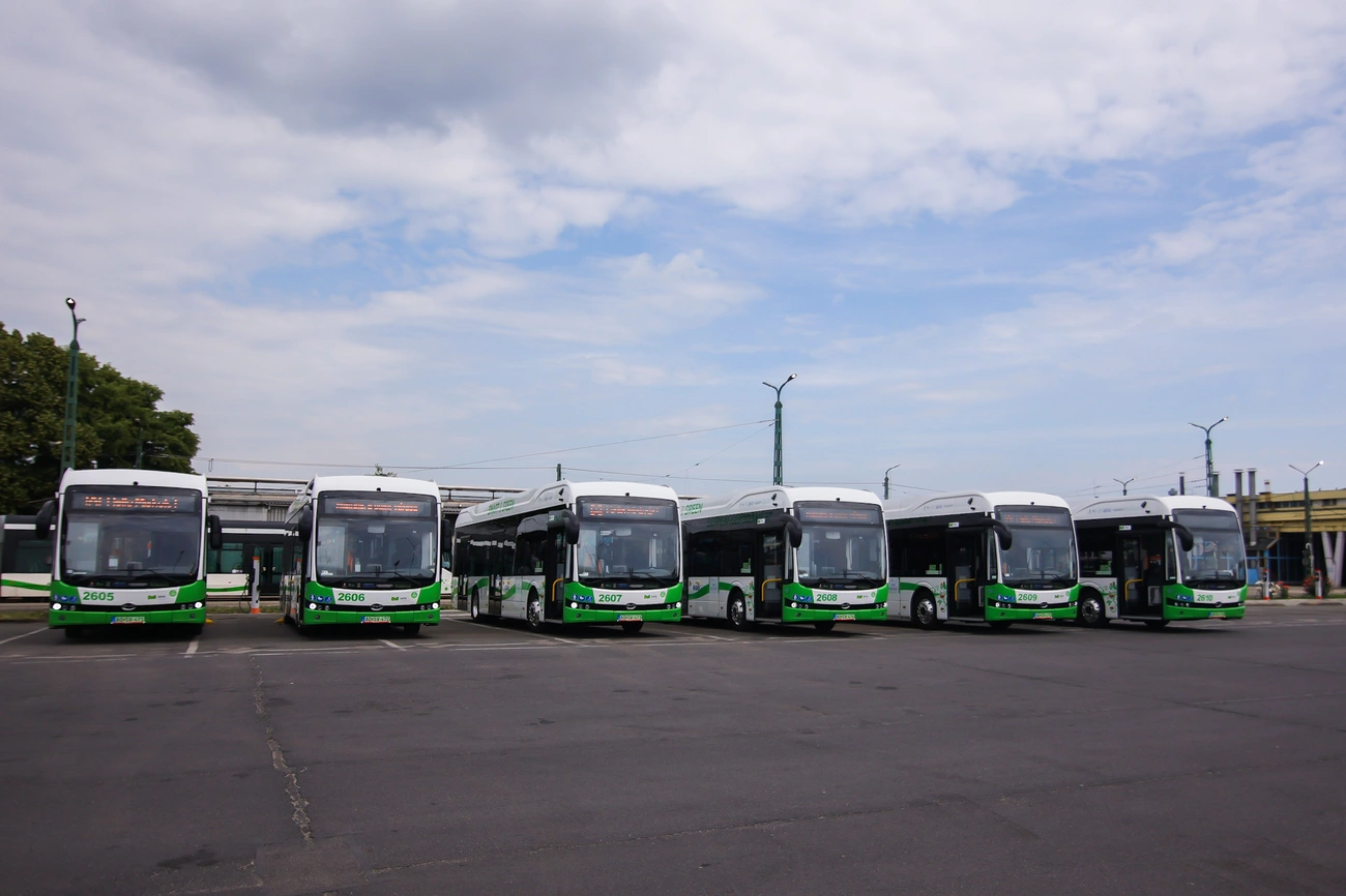 BYD elektromos buszok Fotó: Rogosz Péter