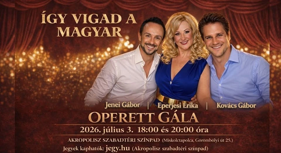 Így vigad a magyar operettgála. Forrás: Akropolisz Szabadtéri Színpad