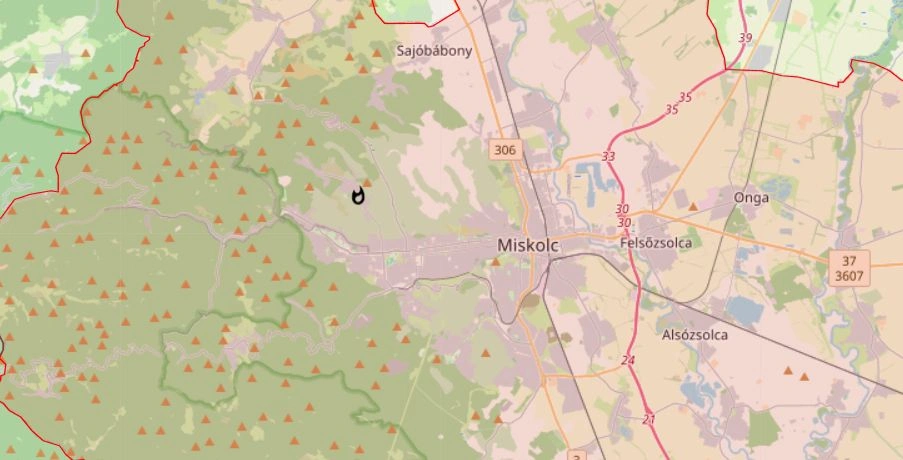 Pereces tűz. Fotó: Google Maps