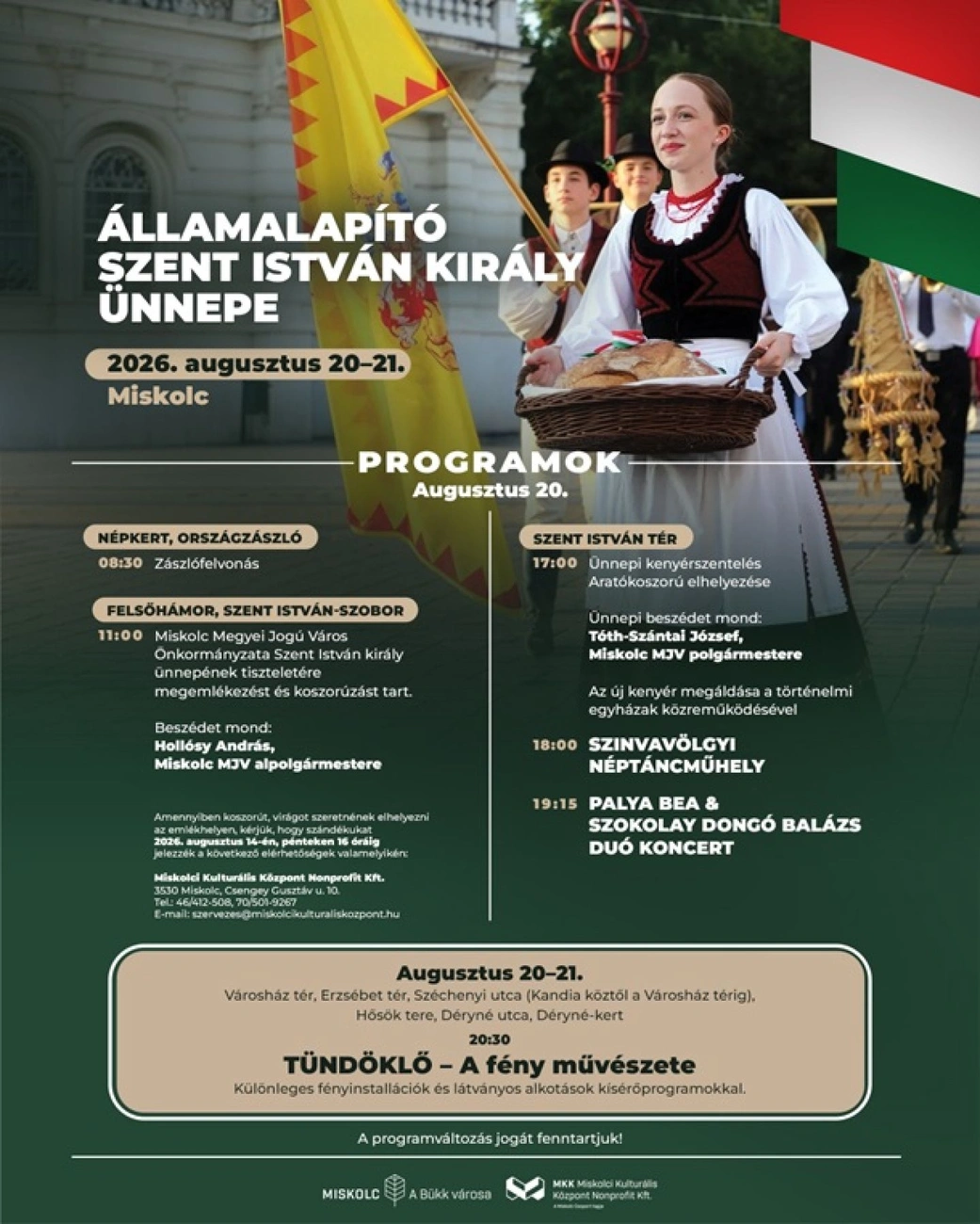 augusztus 20 programok