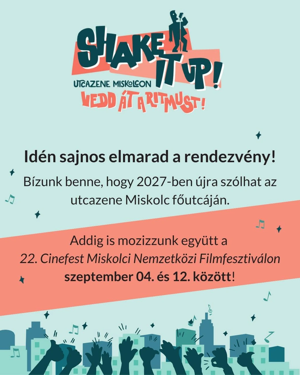 Utcazene fesztivál plakát. Forrás: Facebook