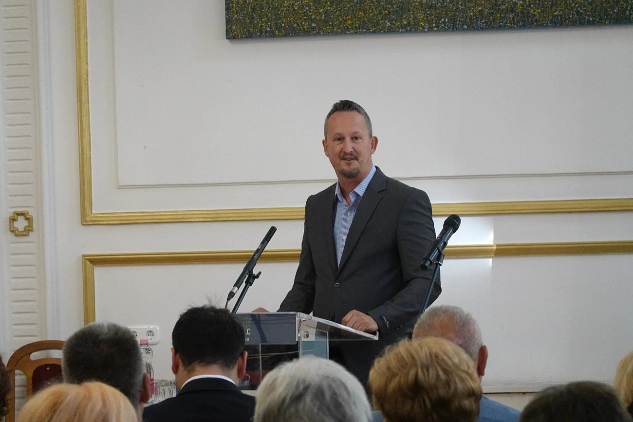 Gúr Péter Attila, a MESZEGYI igazgatója az Idősügyi Konferencián. Fotó: Detzky Anna