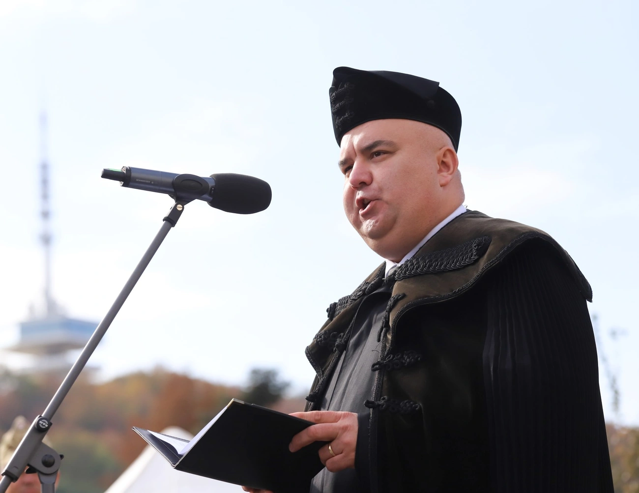 A hétszázát! történelmi emlékmenet, Rákos Loránt felvidéki ref. lelkész Fotó: Mocsári László