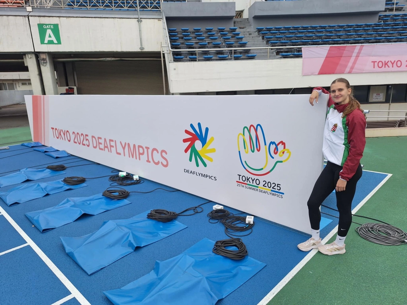 Gál Nikolett és edzője, Majkut Gergely Tokióban