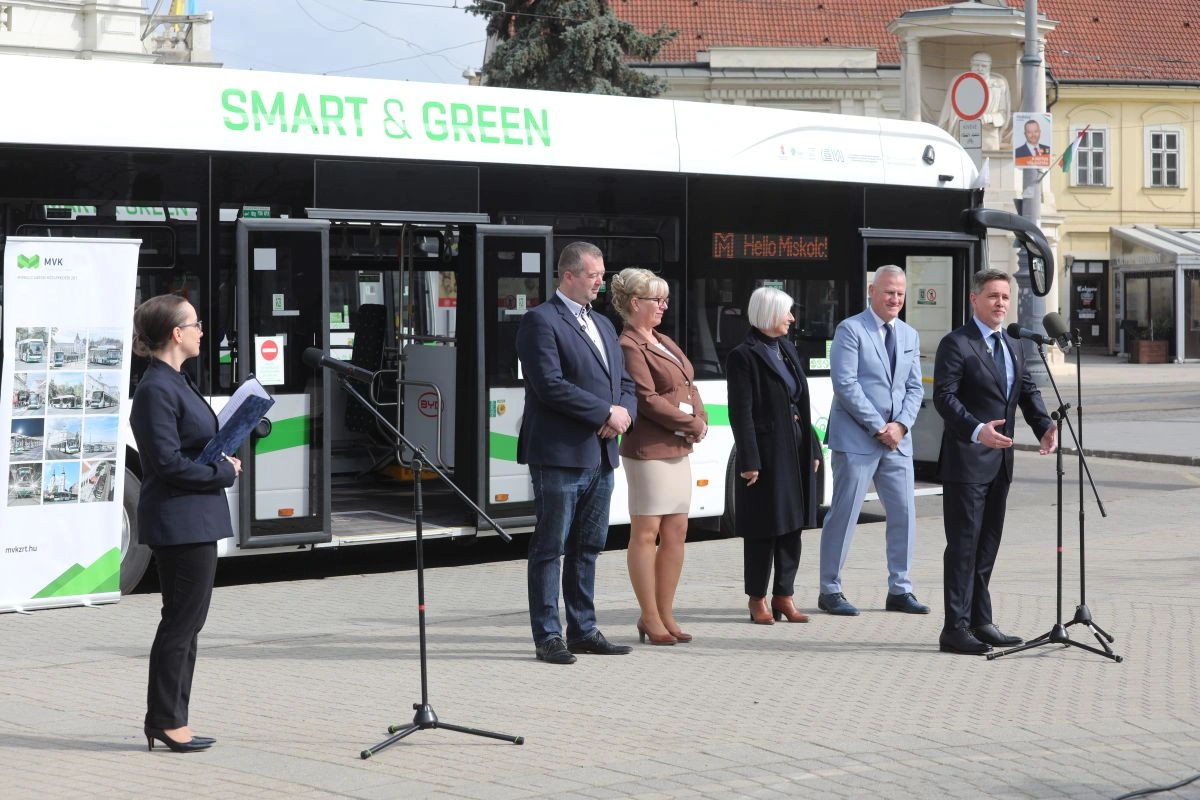 Új BYD buszok Miskolcon. Fotó: Juhász Ákos