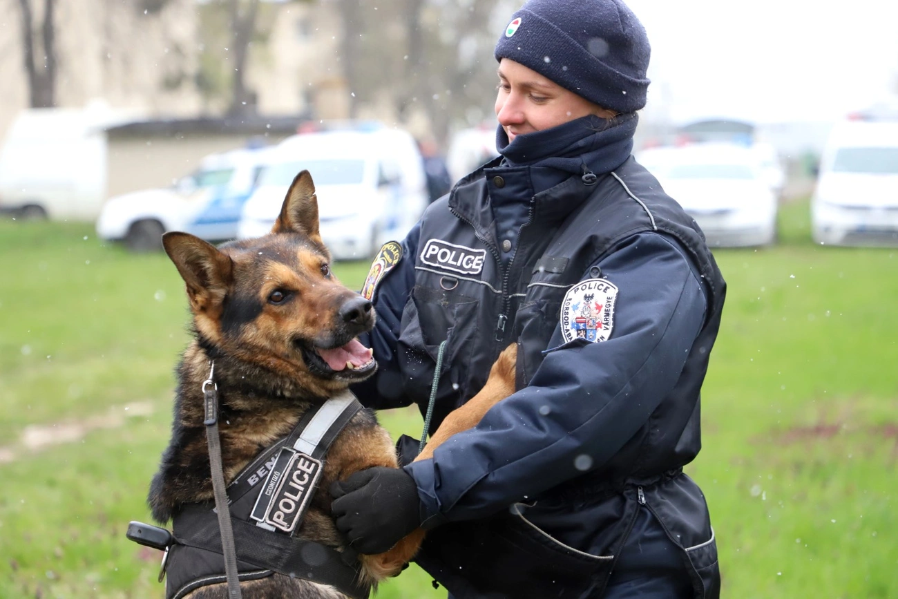 Rendőrségi kutyás képzés húsvéti tojáskereséssel  