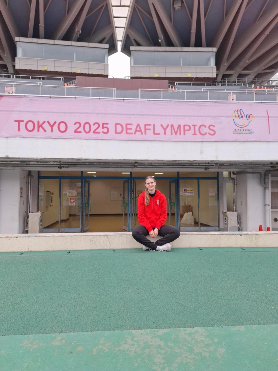 Gál Nikolett és edzője, Majkut Gergely Tokióban