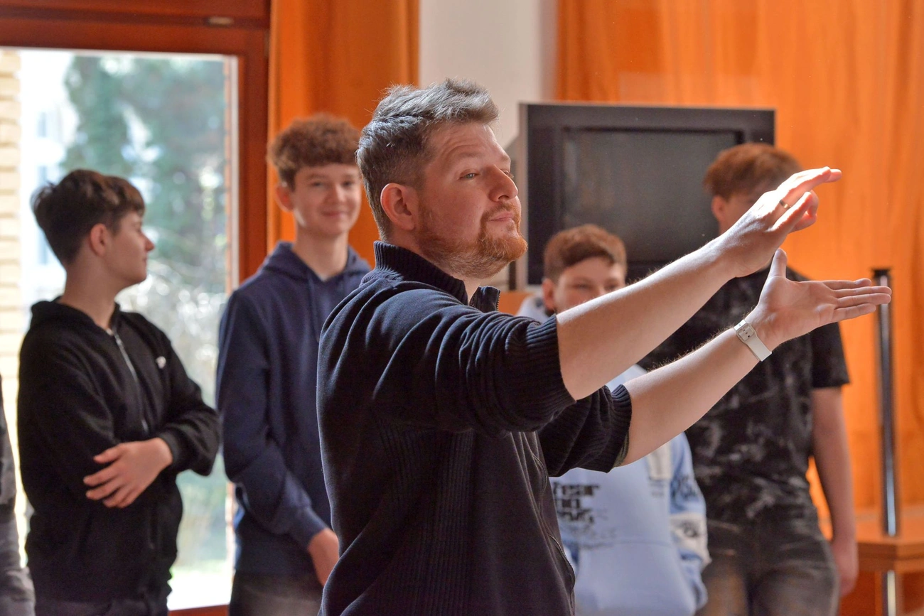 Színházi roadshow az Avasi Gimnáziumban. Fotó: Osztie Tibor