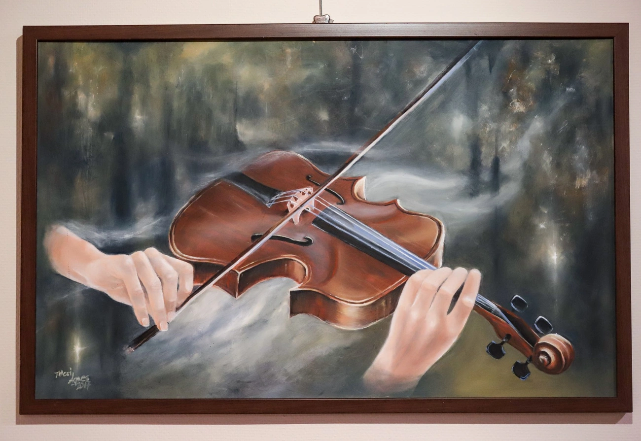 Técsi Ágnes festőművész kiállítása az Adyban