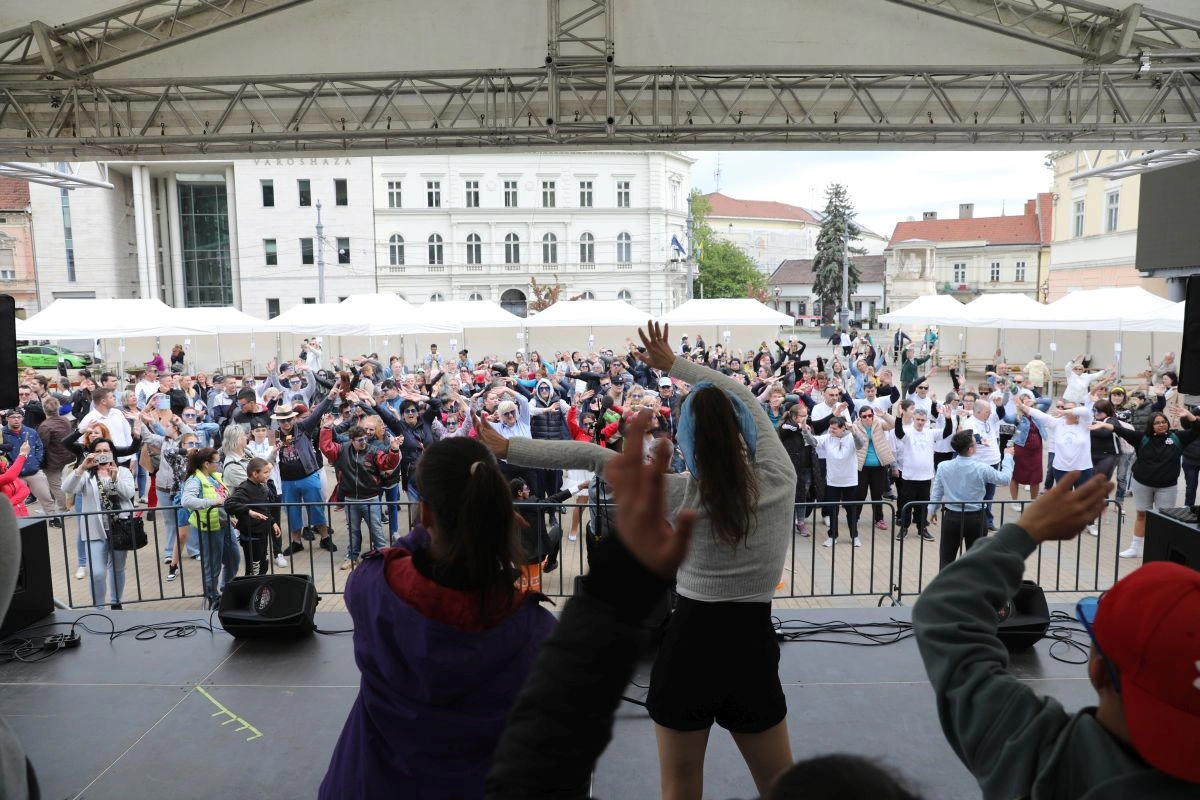 Flashmob a Szent István téren. Fotó: Juhász Ákos