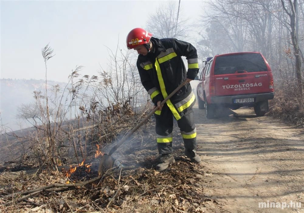Nagy szárazfűtűz Komlóstetőn