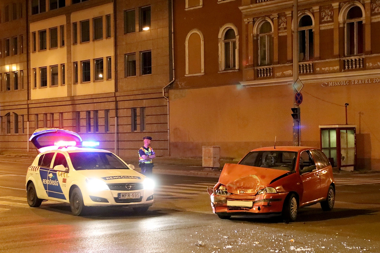 Anyagi káros baleset a belvárosban