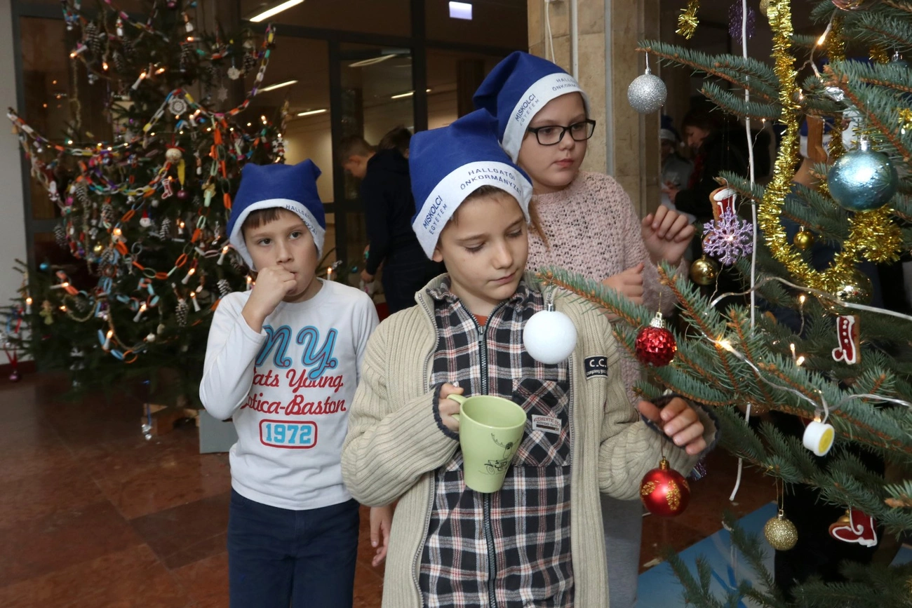 Egyetemi karácsonyfák díszítése