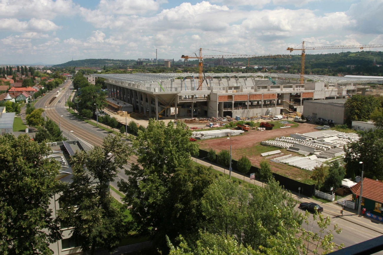 DVTK Stadion építkezés bejárás
