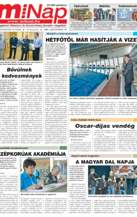 MiNap VI. évfolyam 38. szám